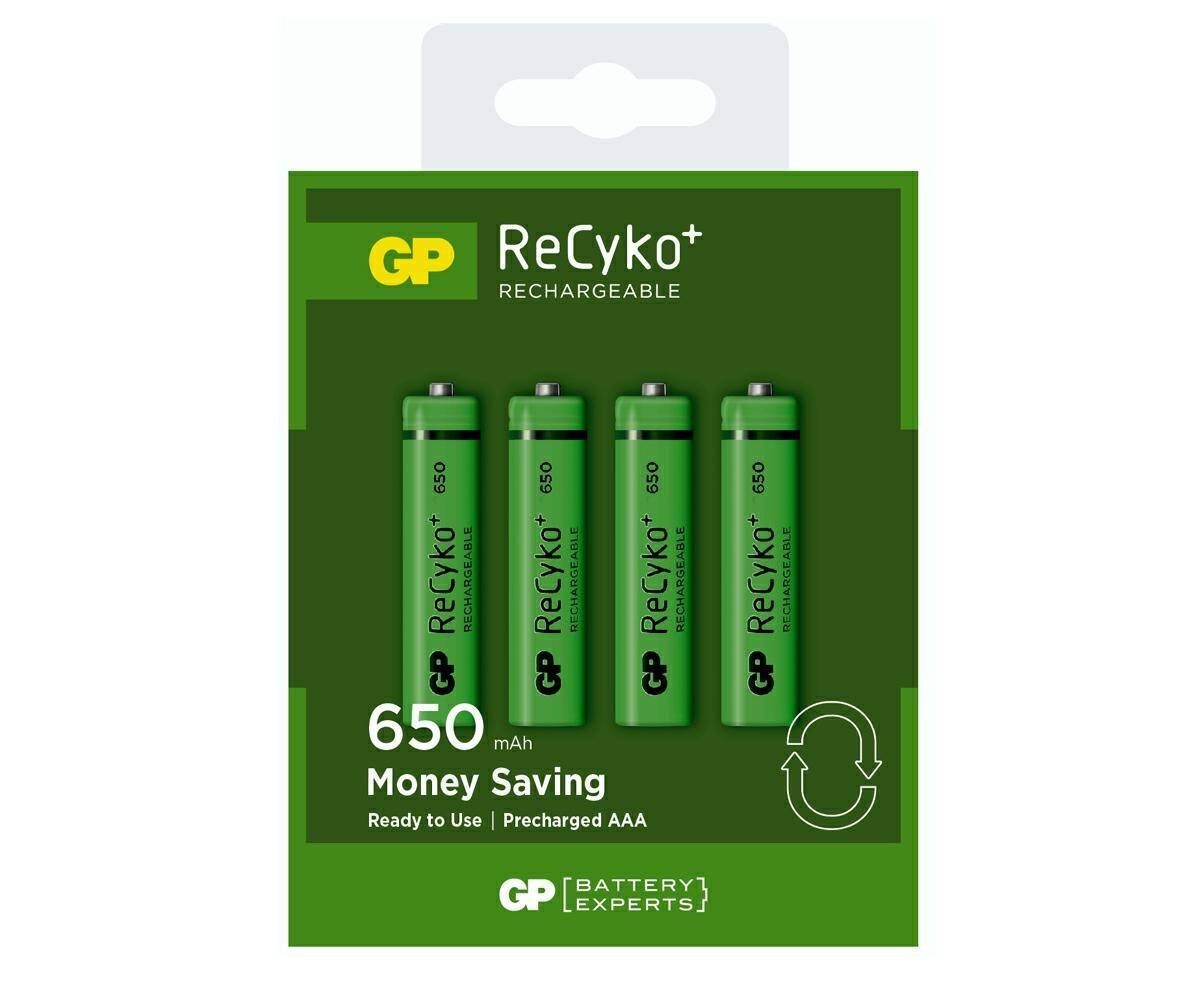 Rechargeable Battery  GP Recyko R03 AAA 650mAh (4 units) (Photo 1)