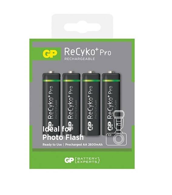 Rechargeable Battery  GP Recyko PRO Photo Flash R6 AA 2600mAh (4 units)