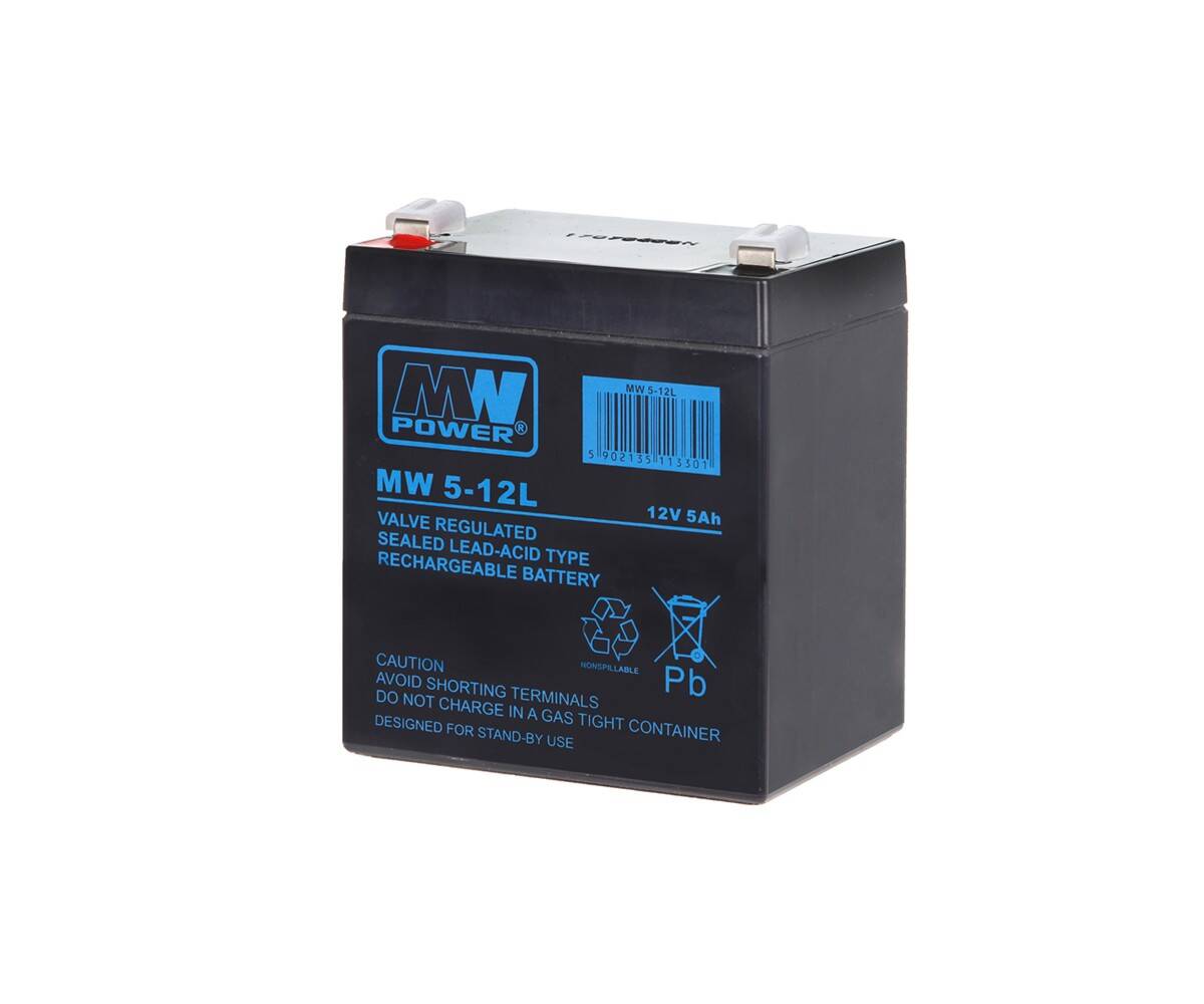 Rechargeable battery 12V/5Ah MW T1