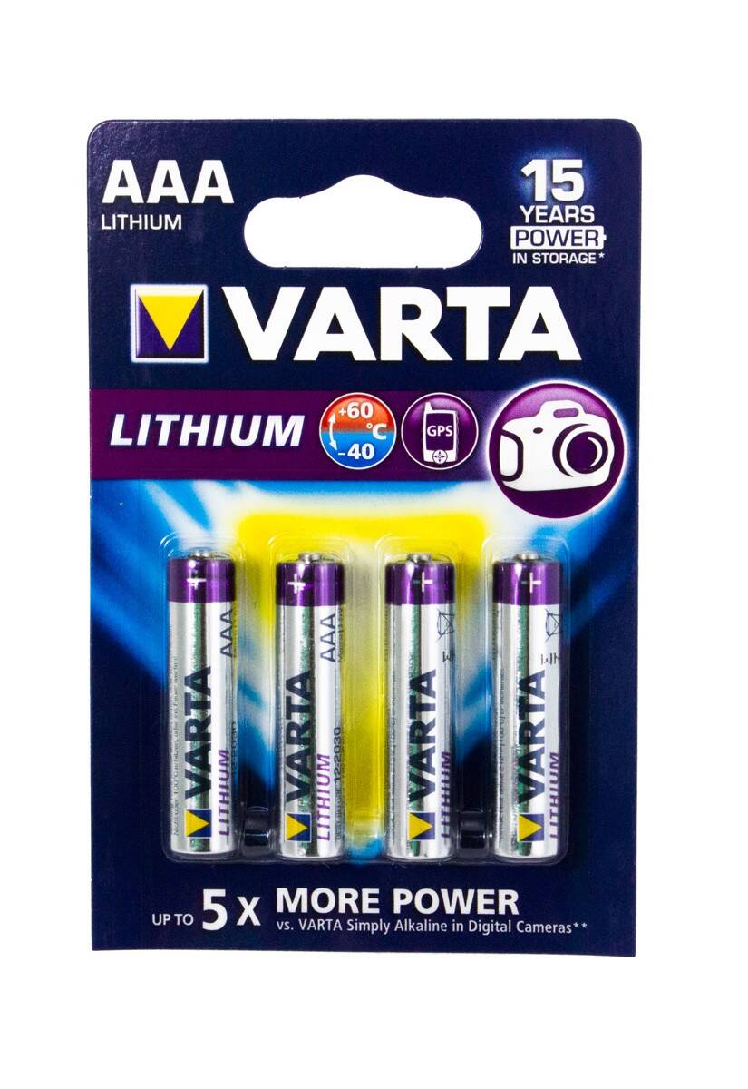 Lithium battery AAA Varta FR03 (4 units)