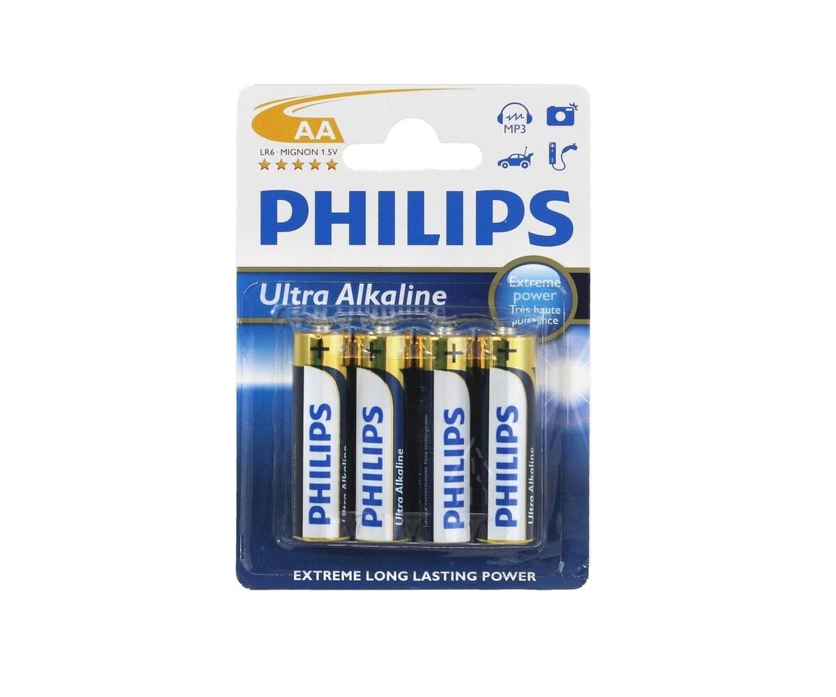 Bateria alkaliczna LR6 AA PHILIPS ULTRA (4 sztuki)