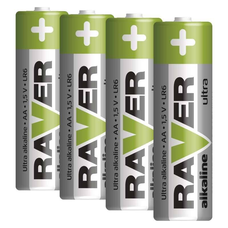 Bateria alkaliczna LR6 AA RAVER (4 sztuki) (Photo 2)