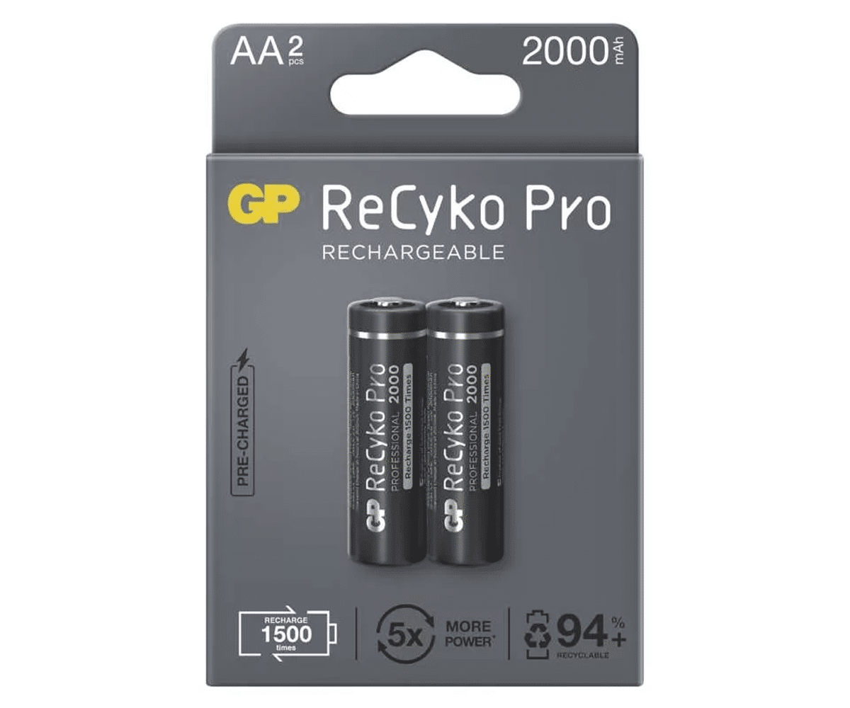 Akumulatorki GP Recyko PRO R6 AA 2000mAh 2100 Series (2 sztuki) (Zdjęcie 1)