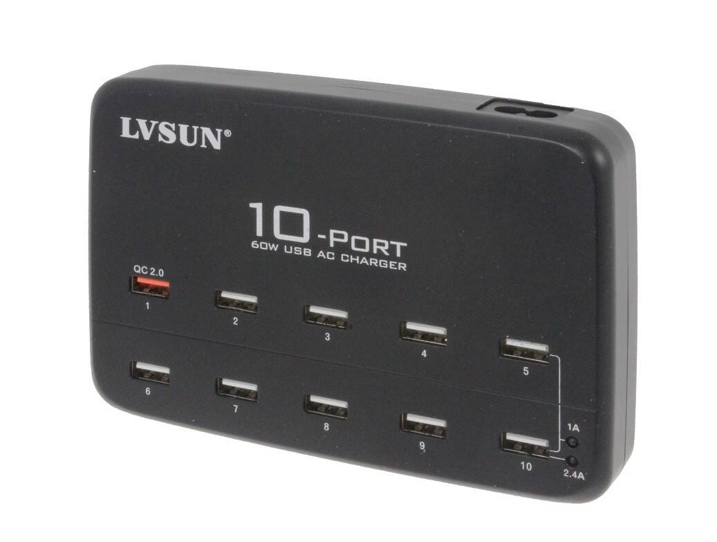 Ładowarka USB LVSUN LS-10UQ Czarna (Zdjęcie 12)