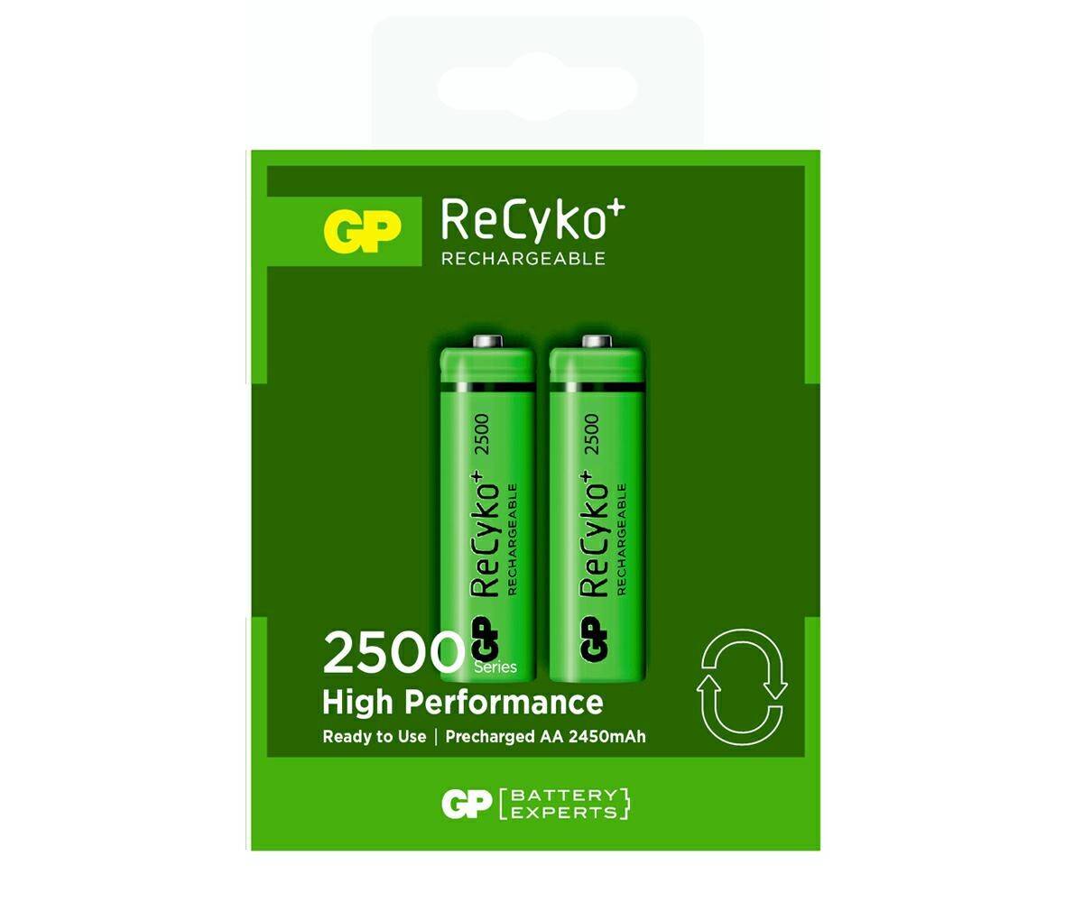 Rechargeable Battery GP Recyko R6 AA 2450mAh (2 units) (Photo 1)