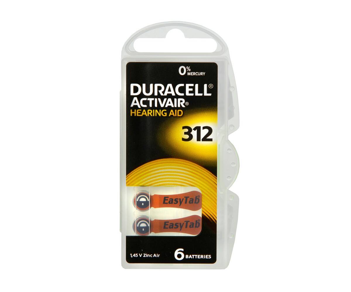 Bateria słuchowa DA312 DURACELL (6 sztuk) (Zdjęcie 1)