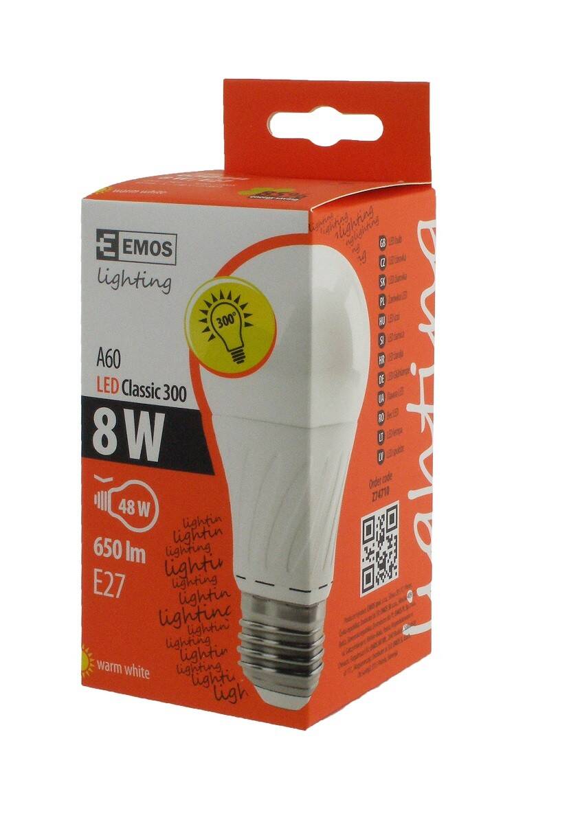 Żarówka LED CLASSIC A60 8W E27  (Zdjęcie 2)