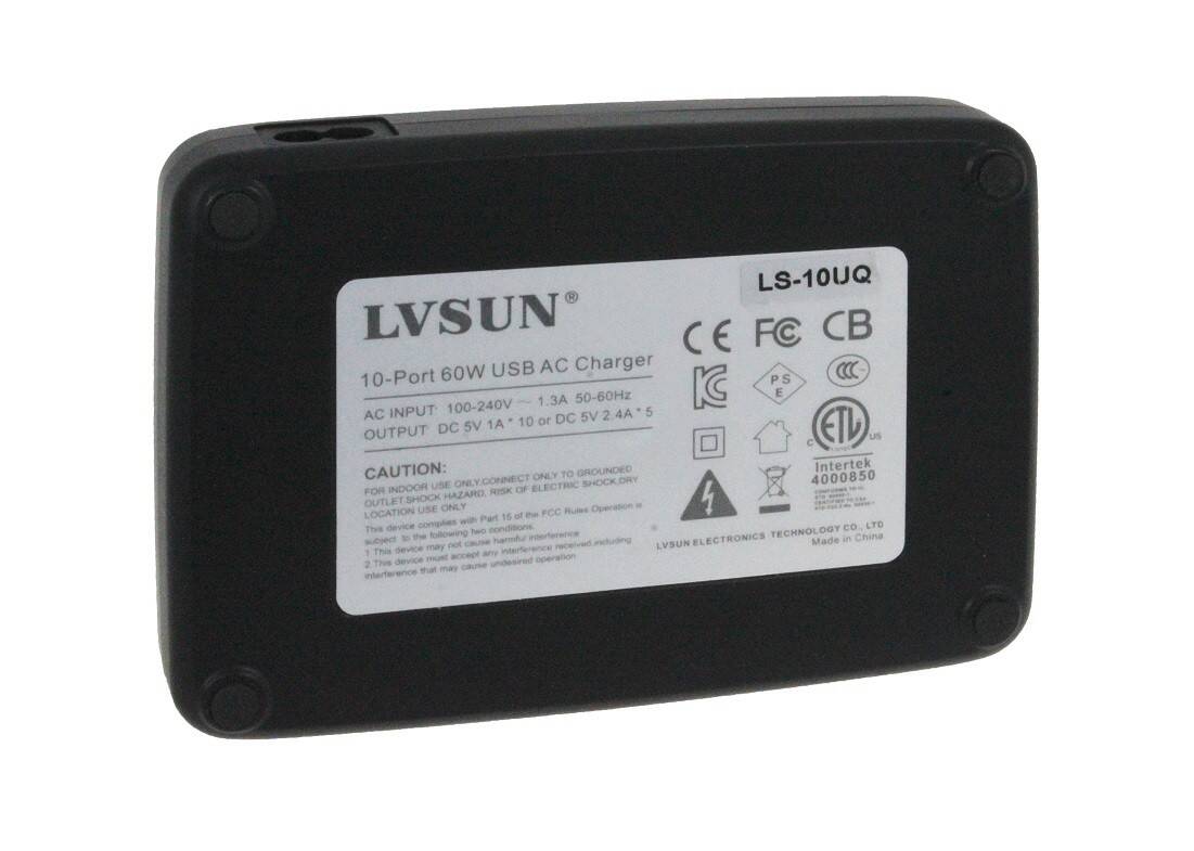 Ładowarka USB LVSUN LS-10UQ Czarna (Zdjęcie 13)