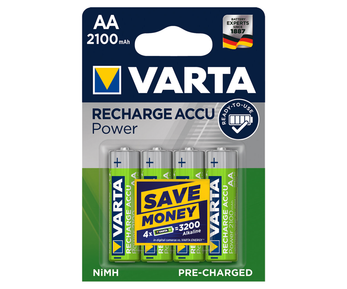 Rechargeable Battery Varta LonglifeAccu R6 AA 2100mAh (4 units)