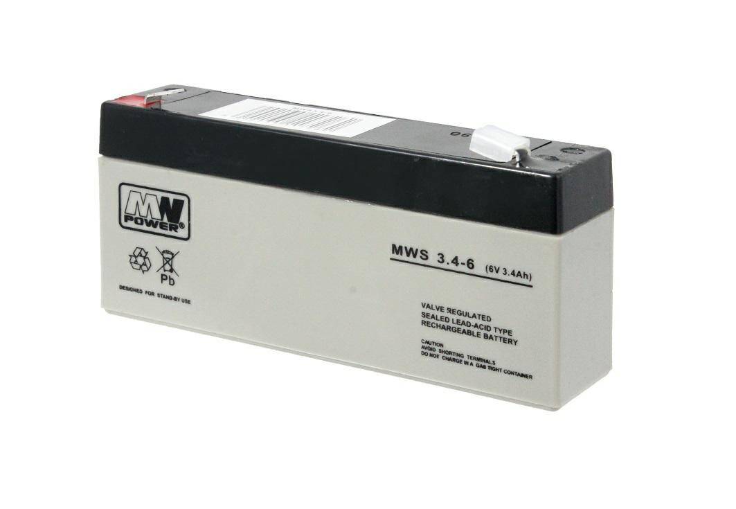 Rechargeable Gel Battery 6V 3,4Ah MWS