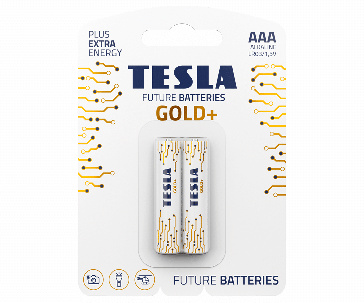 Bateria alkaliczna LR03 TESLA GOLD+ 1,5V (Zdjęcie 1)