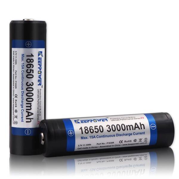 Keeppower Rechargeable Battery ICR18650-300PCM-R 