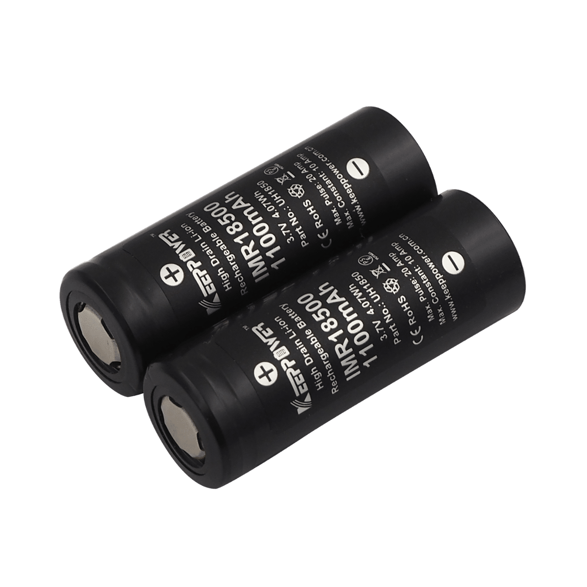 Akumulator Keeppower IMR18500 1100mAh Li-ION 10A (Zdjęcie 3)