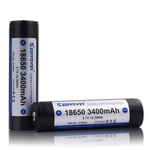 Keeppower Battery ICR18650-340PCM 3400mAh Li-ION