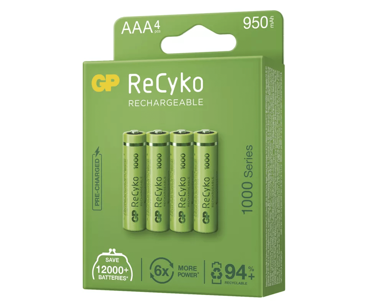 Rechargeable Battery GP Recyko R03 AAA 950mAh (4 pieces) (Photo 2)