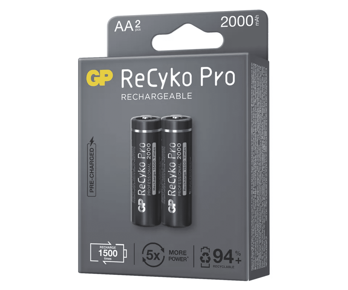 Akumulatorki GP Recyko PRO R6 AA 2000mAh 2100 Series (2 sztuki) (Zdjęcie 3)