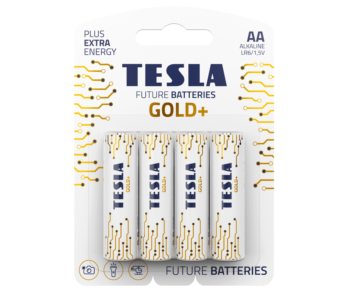 Bateria alkaliczna LR6 TESLA GOLD+ 1,5V (Zdjęcie 1)
