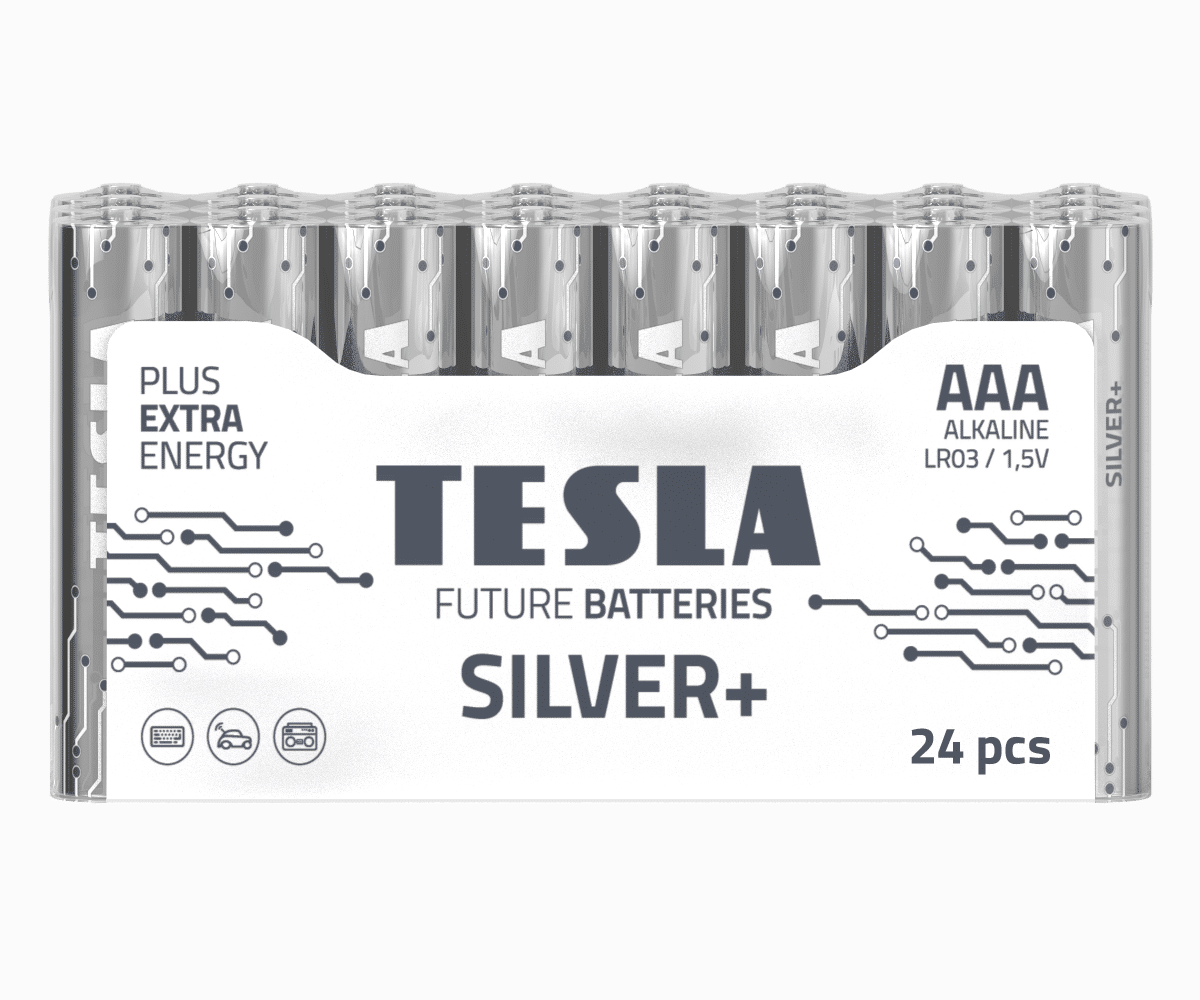 Bateria alkaliczna LR03 TESLA SILVER+ 1,5V (Zdjęcie 1)