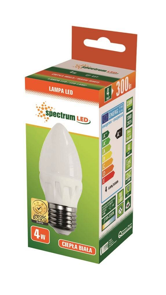 Żarówka SPECTRUM świeczka LED E27  (Zdjęcie 1)