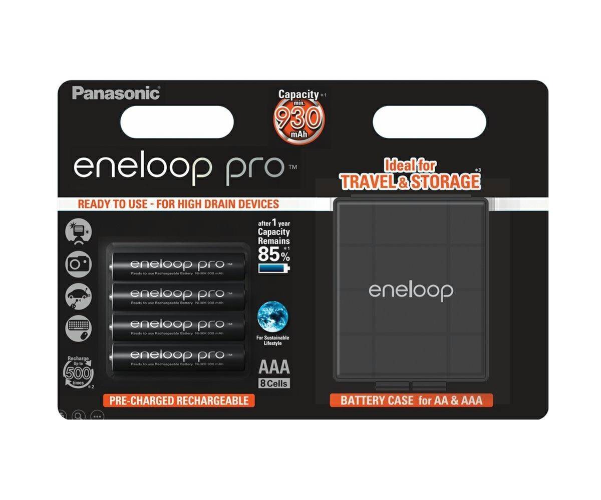 Akumulatorki Panasonic Eneloop PRO R03 AAA 930mAh (4 sztuki) + BOX