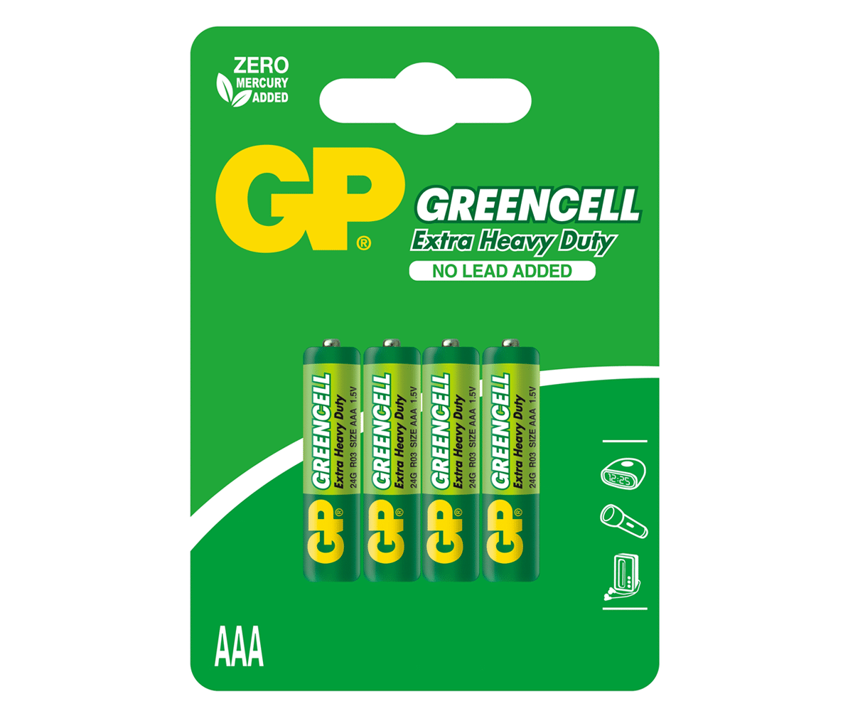 Bateria R03 GP GREENCELL (4 sztuki) (Zdjęcie 1)