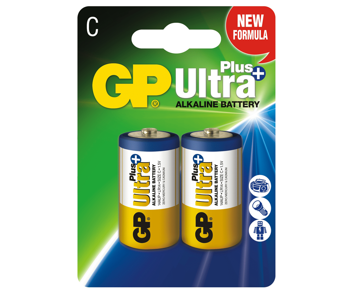 Alkaline battery LR14 GP ULTRA Plus (2 units)