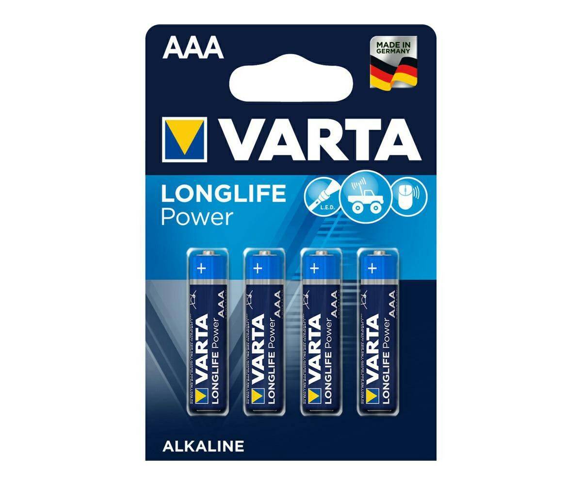 Alkaline battery LR03 AAA VARTA LONGLIFE POWER  (4 units)