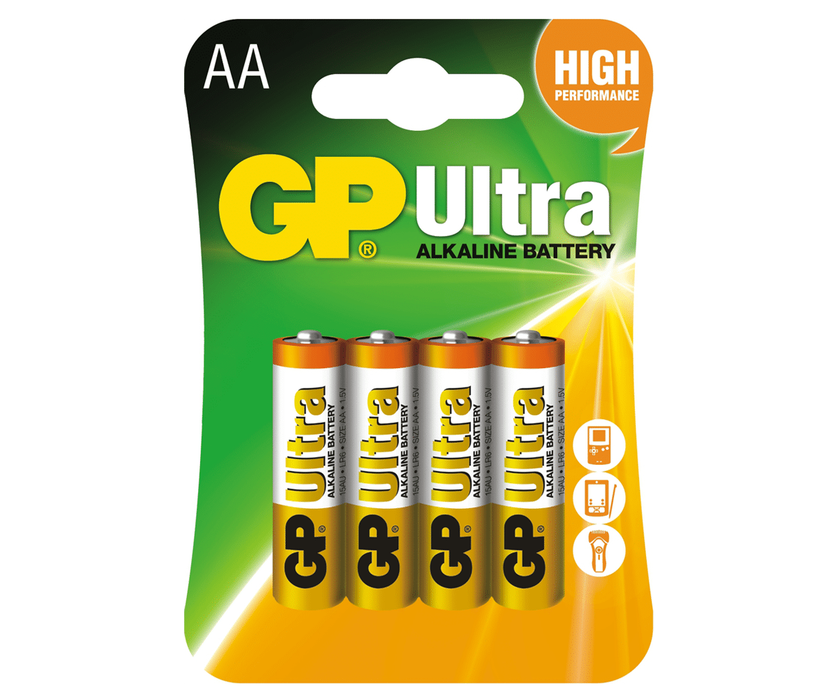 Bateria alkaliczna LR6 AA GP ULTRA (4 sztuki) (Zdjęcie 1)