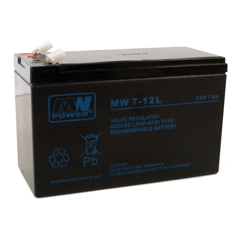 Rechargeable battery 12V 7Ah MW T1 (Photo 1)