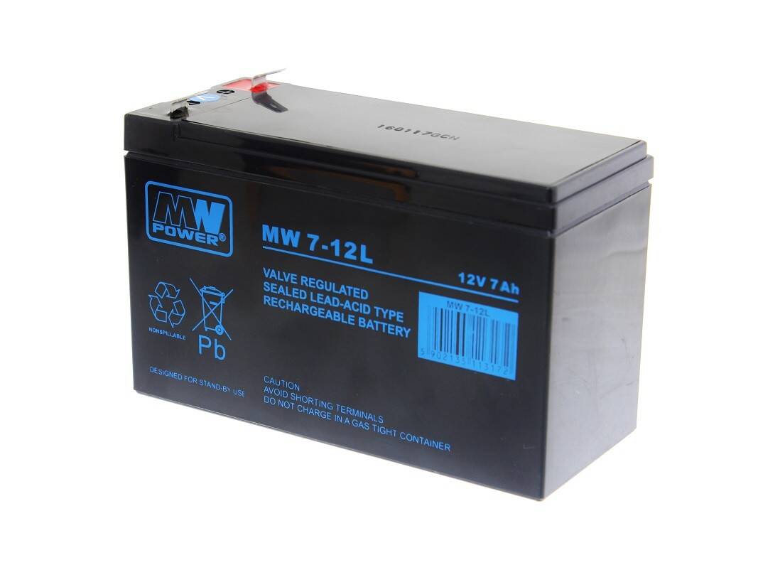 Akumulator żelowy 12V 7Ah MW T1 (Zdjęcie 1)