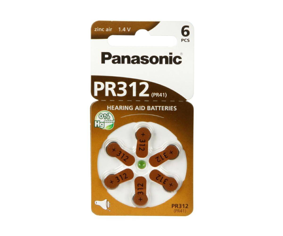 Bateria słuchowa Panasonic PR312 (6 sztuk)