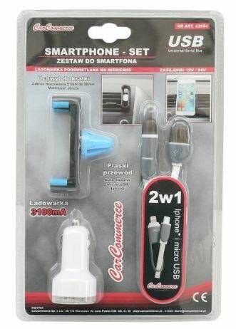 MULTI ŁADOWARKA iPhone i micro USB - ZESTAW SMARTPHONE (Zdjęcie 2)