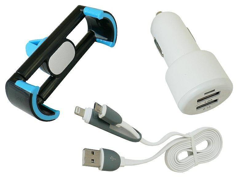 MULTI ŁADOWARKA iPhone i micro USB - ZESTAW SMARTPHONE (Zdjęcie 1)