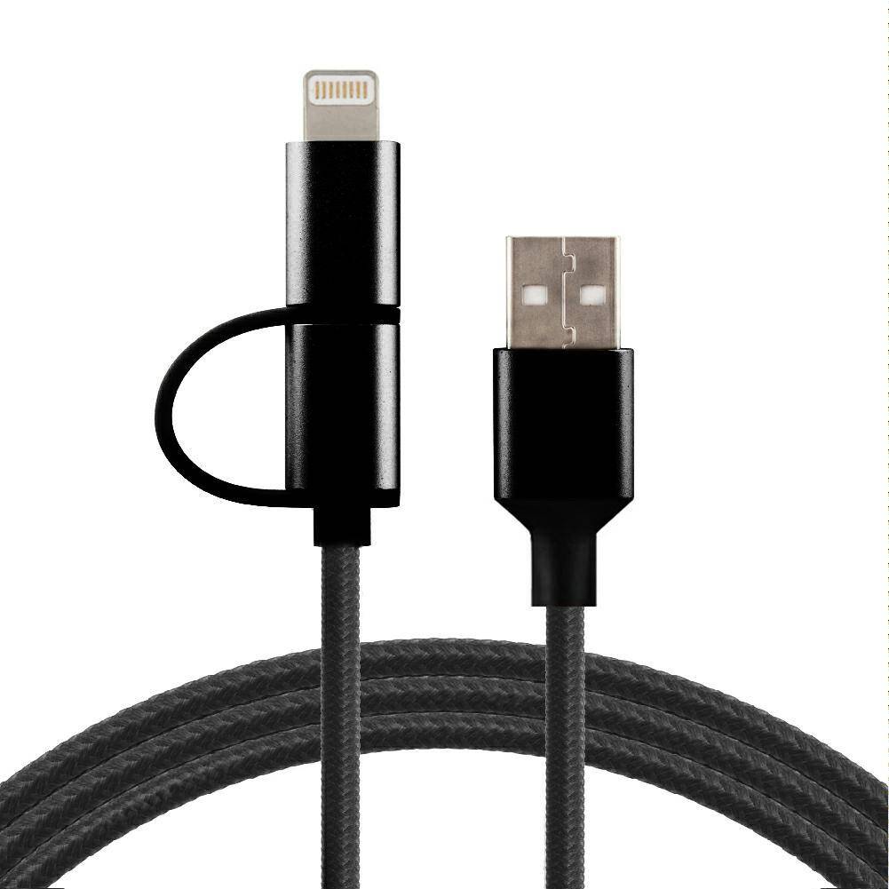 KABEL - USB A 2.0 / 2 w 1 - 2,0A 1,5m (Zdjęcie 1)