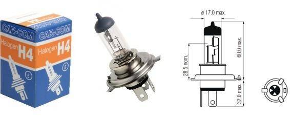 ŻARÓWKA H4 12V 60/55W P43T