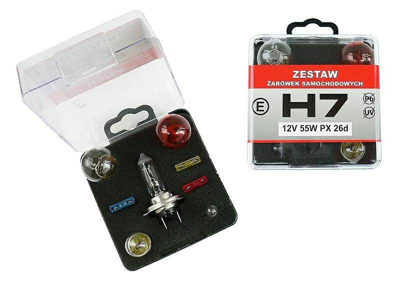 ŻARÓWKI ZESTAW z H7 12V PX26D