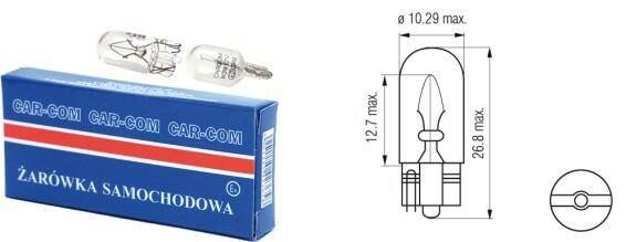 ŻARÓWKA 12V 3W CAŁOSZKLANA T 10