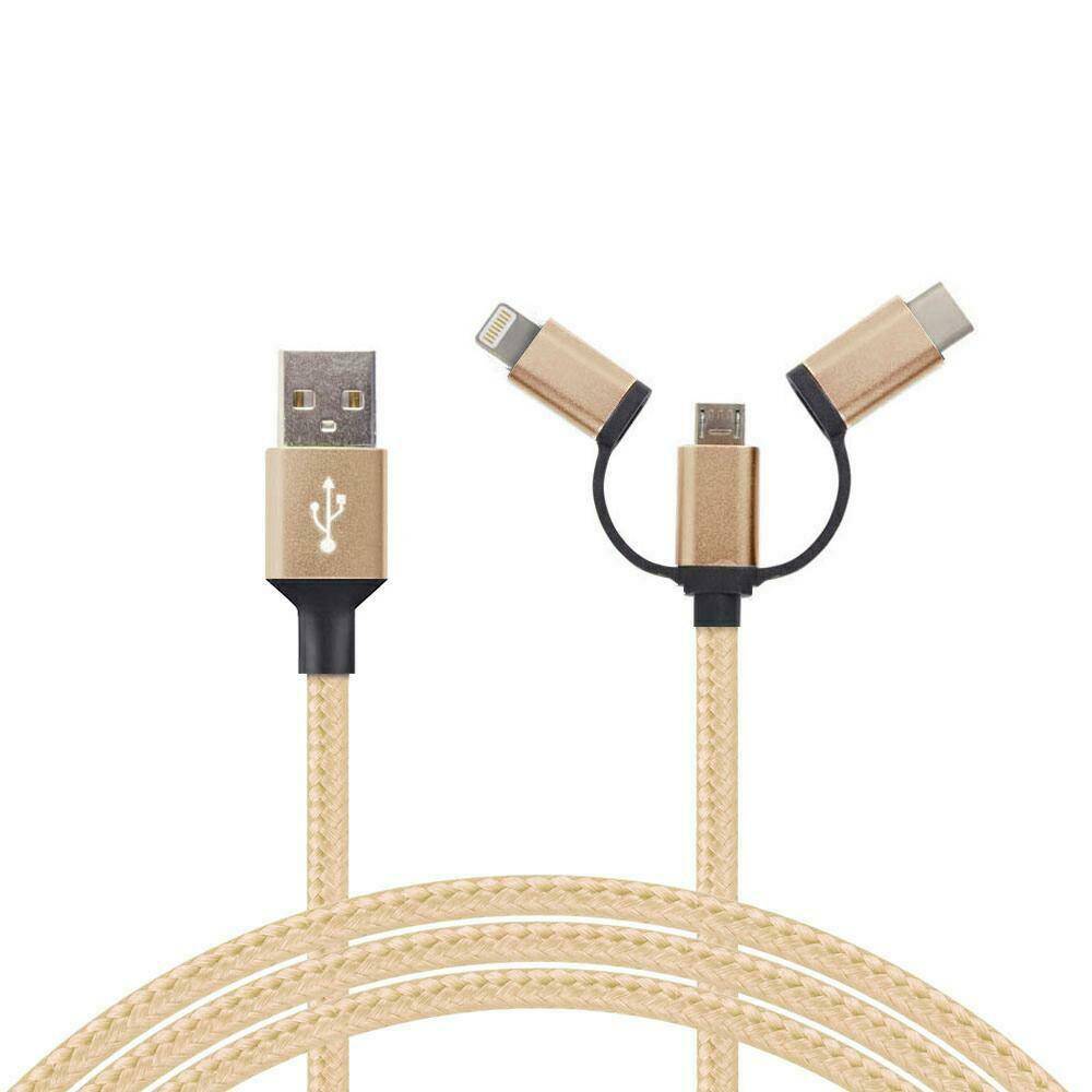 KABEL - USB A 2.0 / 3 w 1 - 2,4A 1m