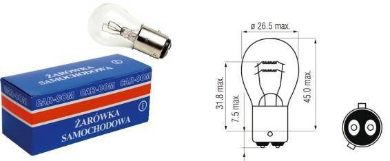 ŻARÓWKA 12V 21/4W BAZ15D