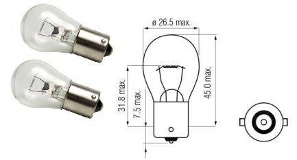 ŻARÓWKA 24V 21W BA15S