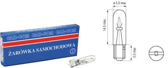 ŻARÓWKA 12V 1.2W CAŁOSZKLNA