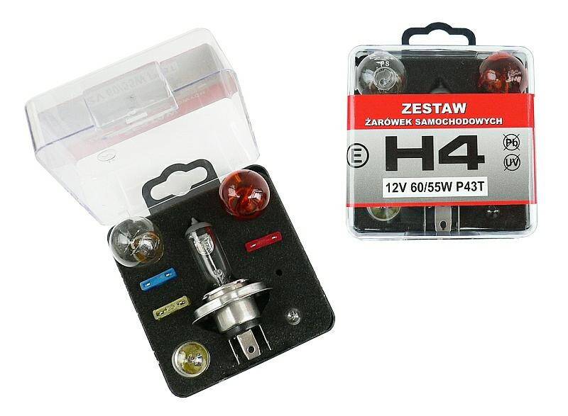 ŻARÓWKI ZESTAW z H4 12V P43T