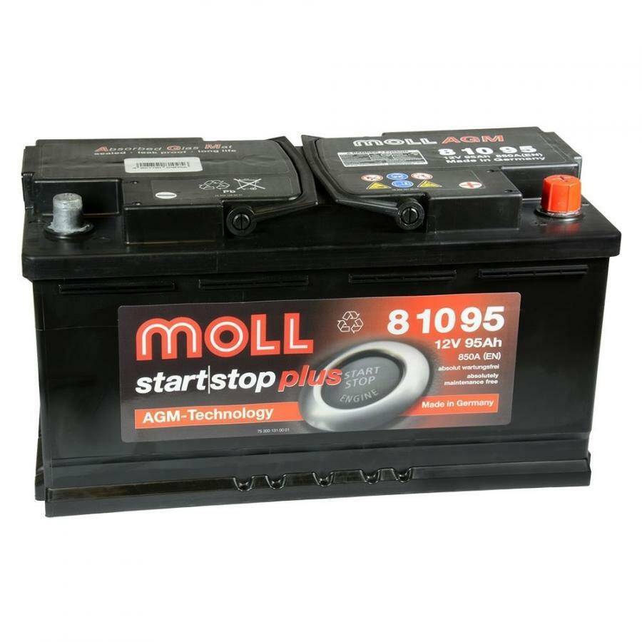 Akumulator MOLL AGM 95Ah/850A P+