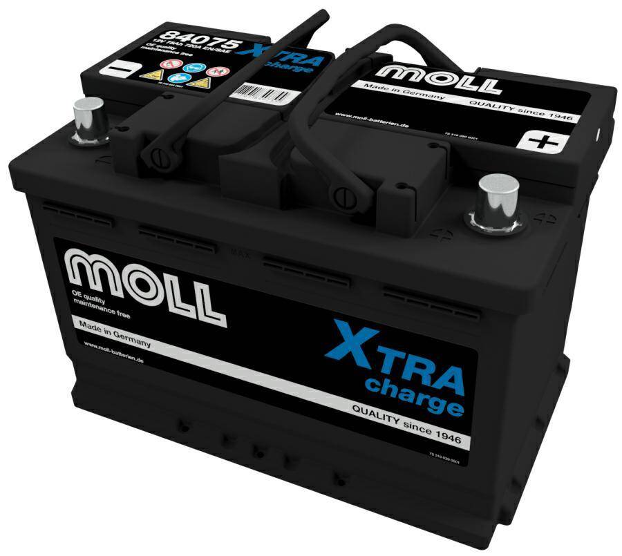 Akumulator MOLL 75Ah/720A X-tra P+