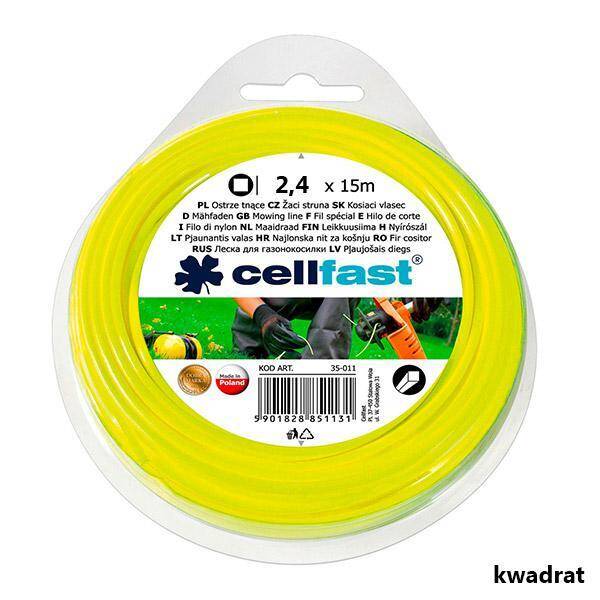 Cellfast Żyłka tnąca kwadrat 2.4/15m