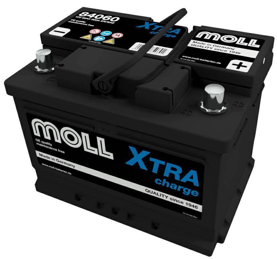 Akumulator MOLL 64Ah/620A X-tra P+