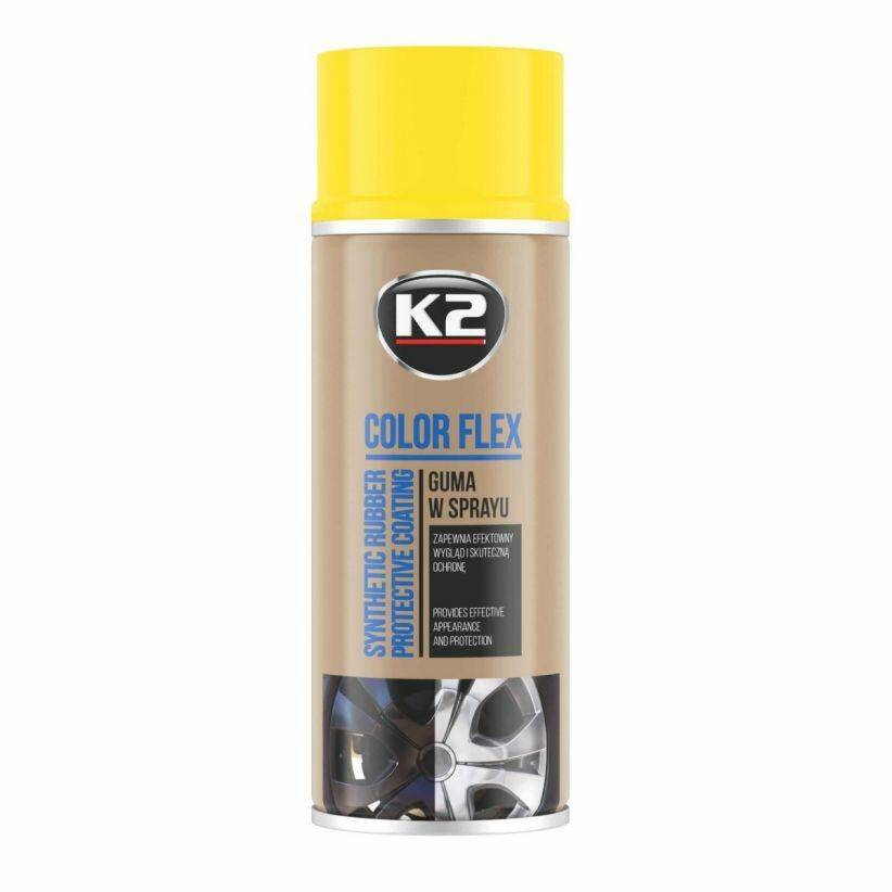 K2 COLOR FLEX guma spray żółty 400ml