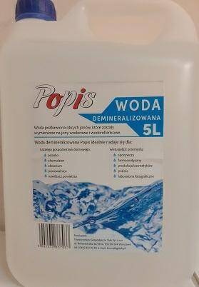 POPIS Woda Demineralizowana 5L.