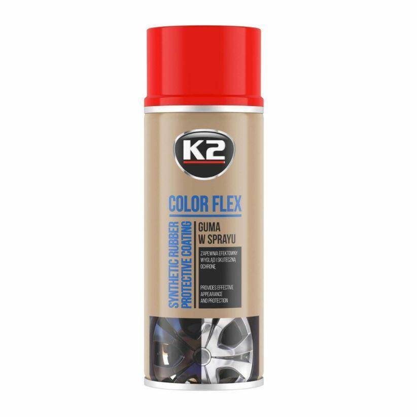 K2 COLOR FLEX guma spray czerwony 400ml