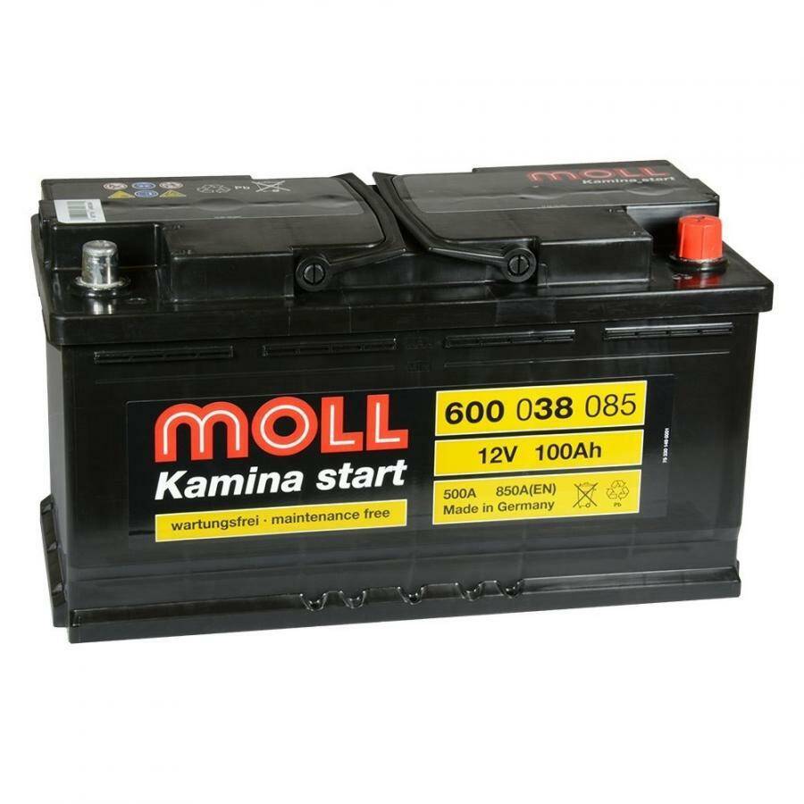 Akumulator MOLL 100Ah/850A P+ 60038